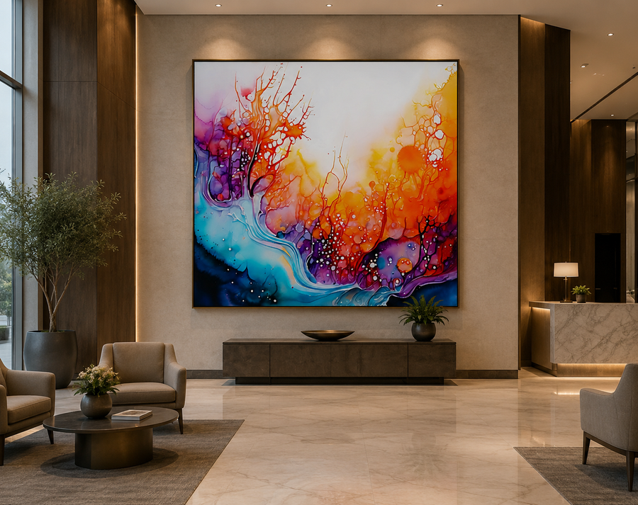 "Where Color Finds Its Voice" Framed Print