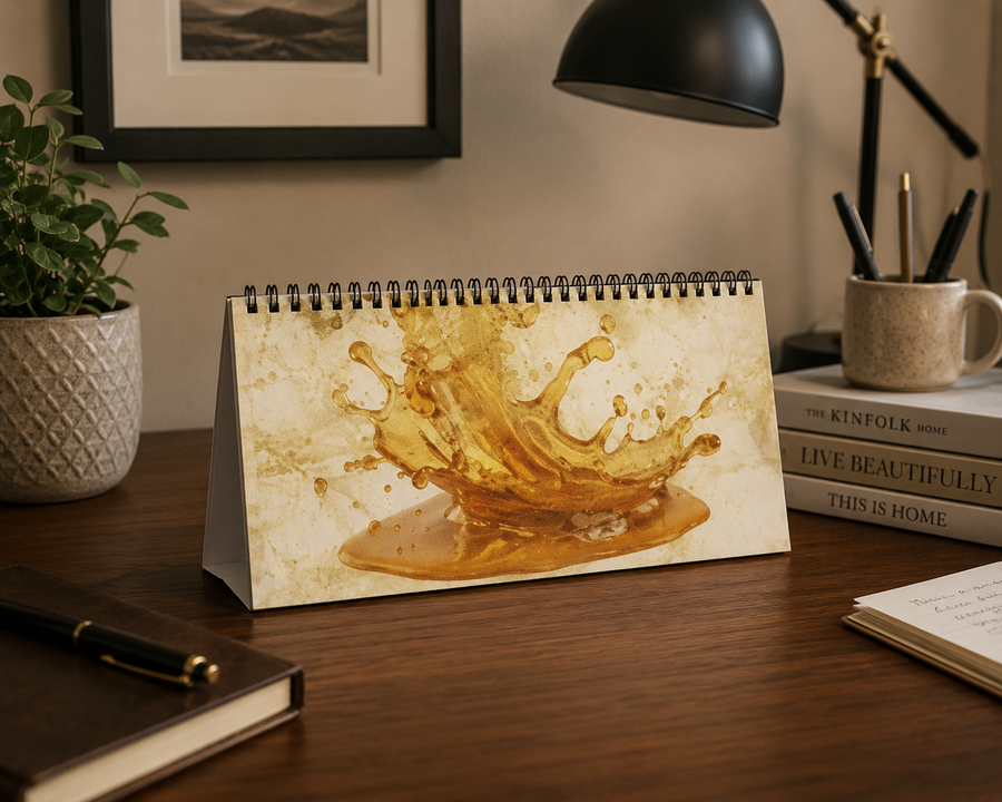 "Golden Surge" Desk calendar
