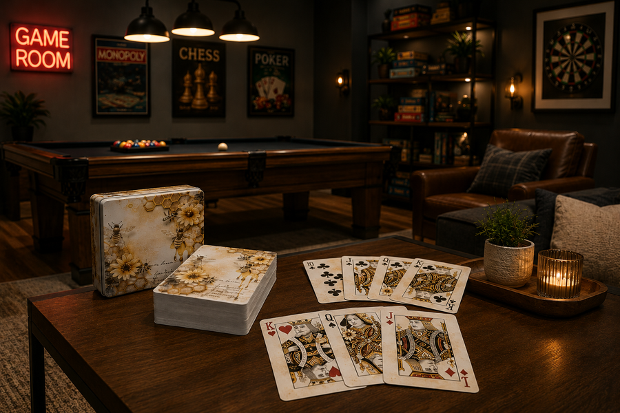 Golden Hive Botanical Playing Cards