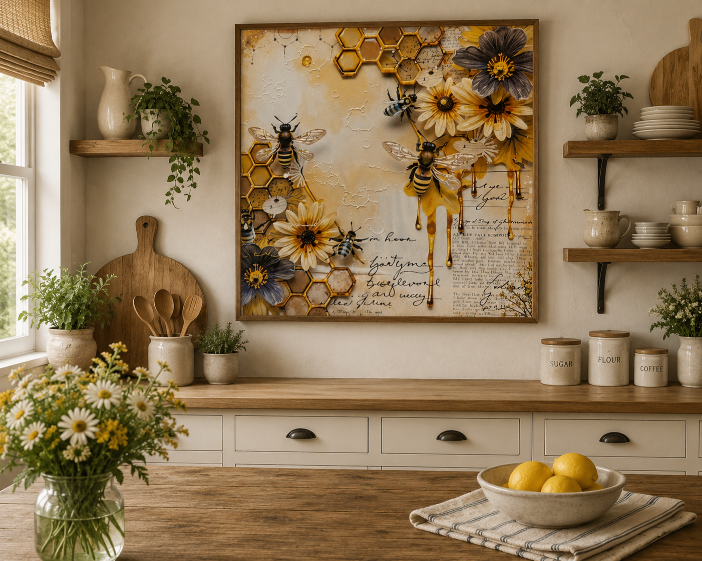 "Honeyed Harmony" Wrapped Canvas