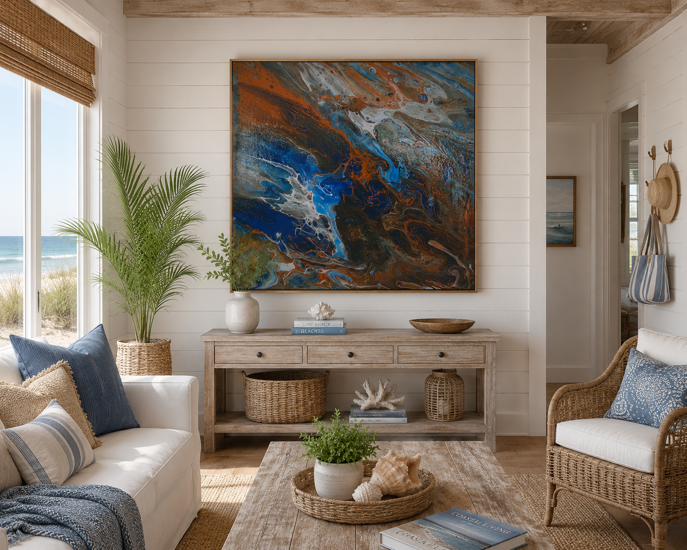 "Rivers of Fire and Tide" Wrapped Canvas