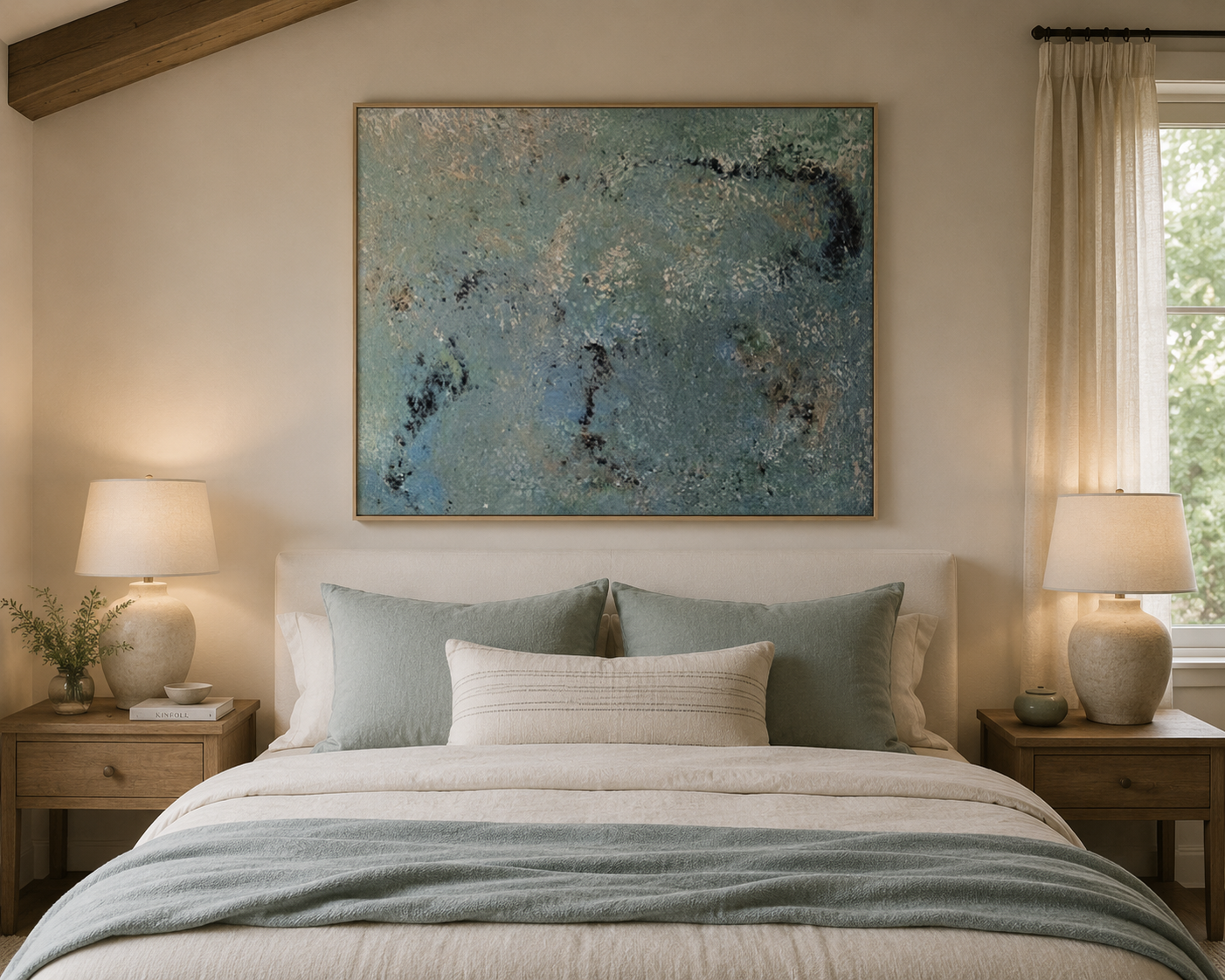 "Sea Mist Patina" Framed Print