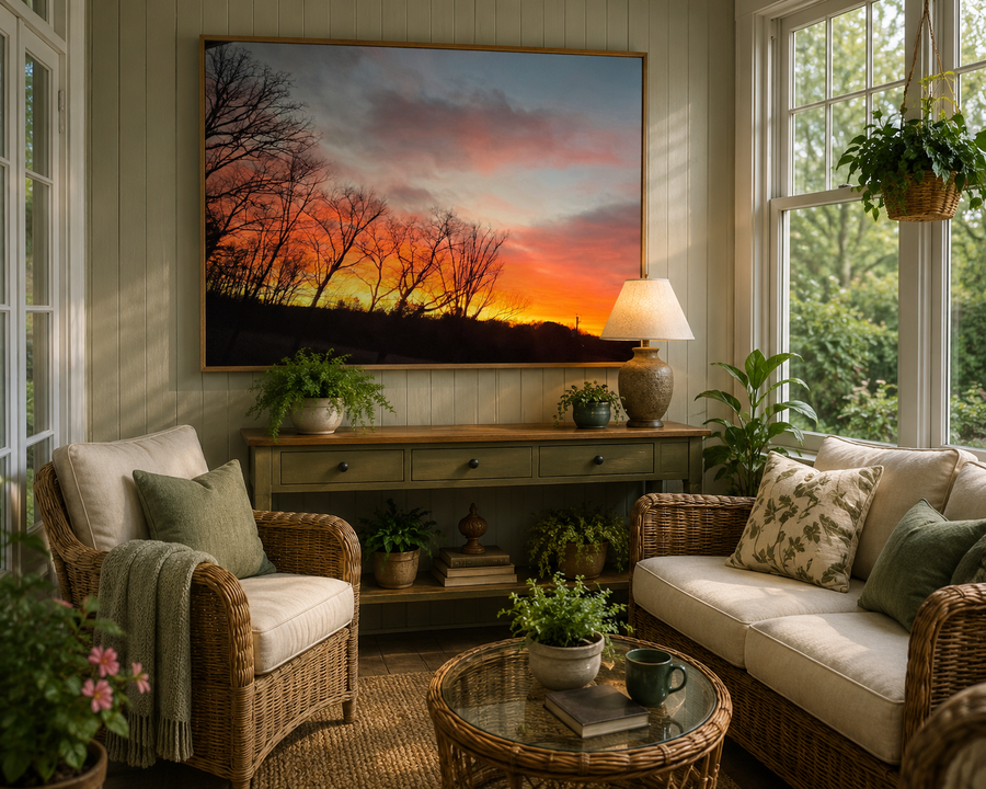 "Embers at Dusk" Framed Print