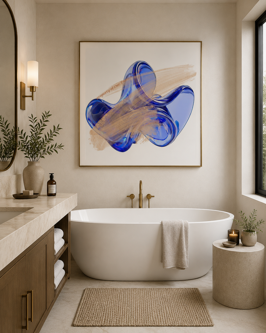 "Fluid Horizon" Framed