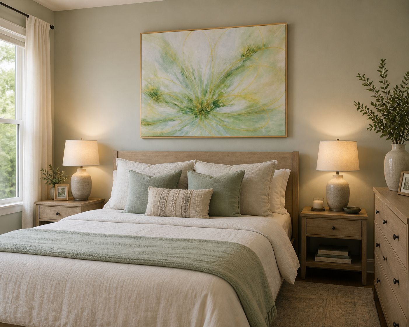 "Emerald Flow" Wrapped Canvas