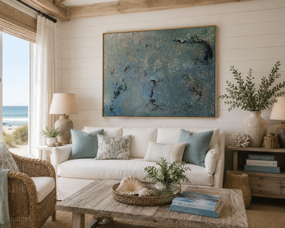 "Sea Mist Patina" Framed Print
