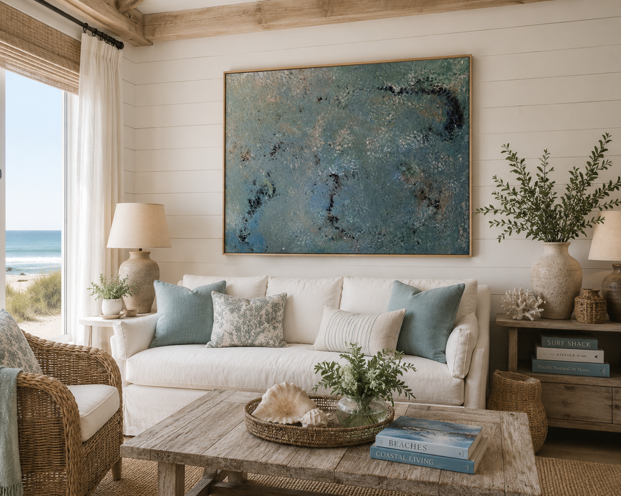 "Sea Mist Patina" Wrapped Canvas